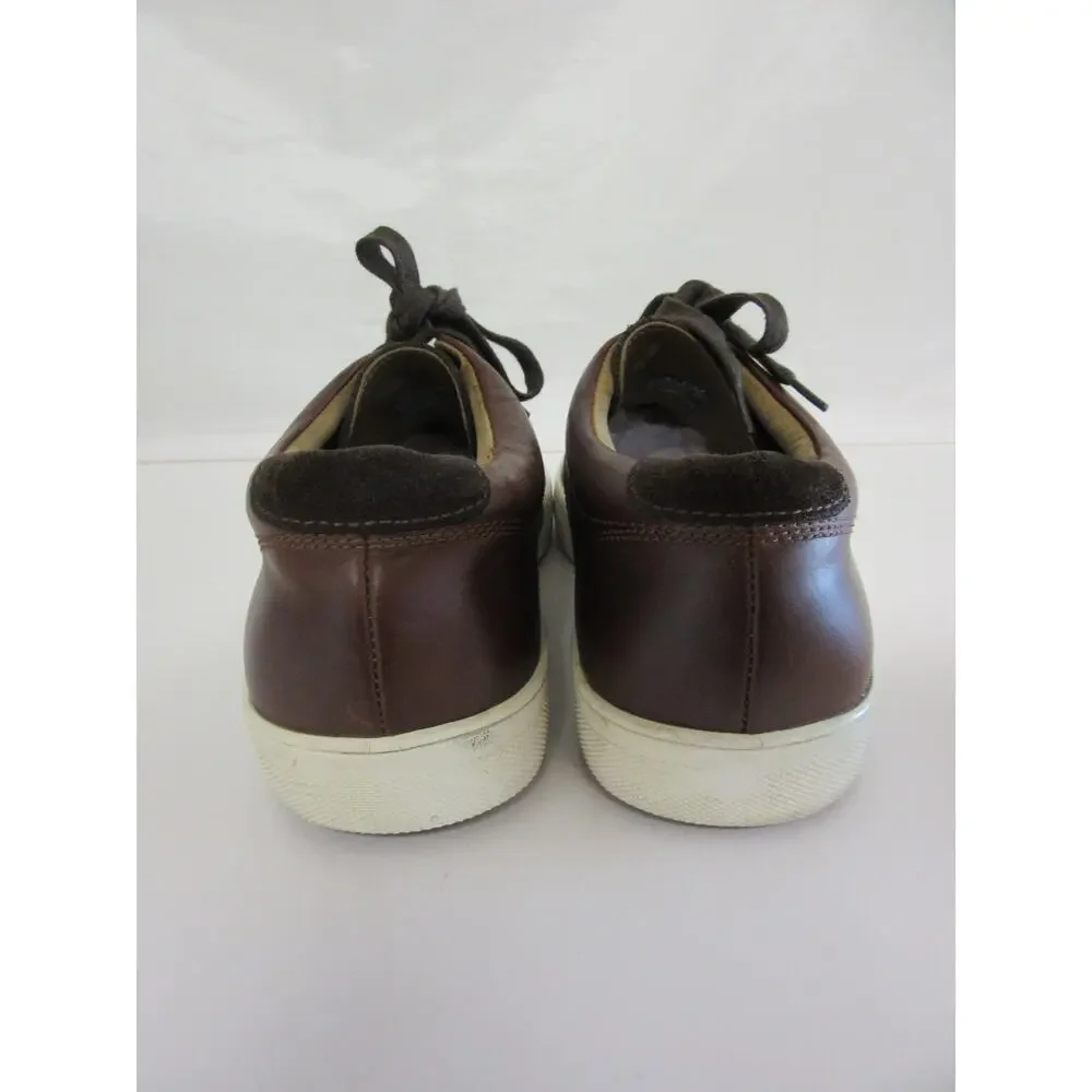 ALDO Men's Brown Leather Low Top 9.5 Lace Up Sneakers